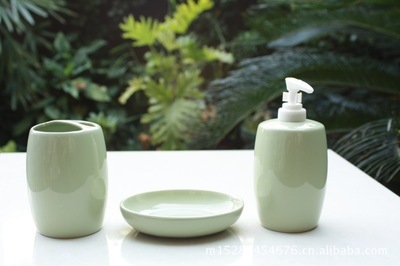 福建省德化縣利源陶瓷 精制衛(wèi)浴三件套6148，點(diǎn)亮家居藝術(shù)生活